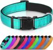 Reflective Dog Collar; Soft Neoprene Padded Breathable Nylon Pet Collar Adjustable for Medium Dogs